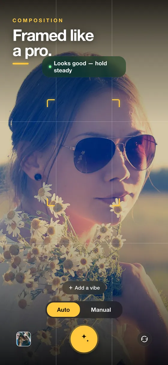 Cue frames the shot like a pro
